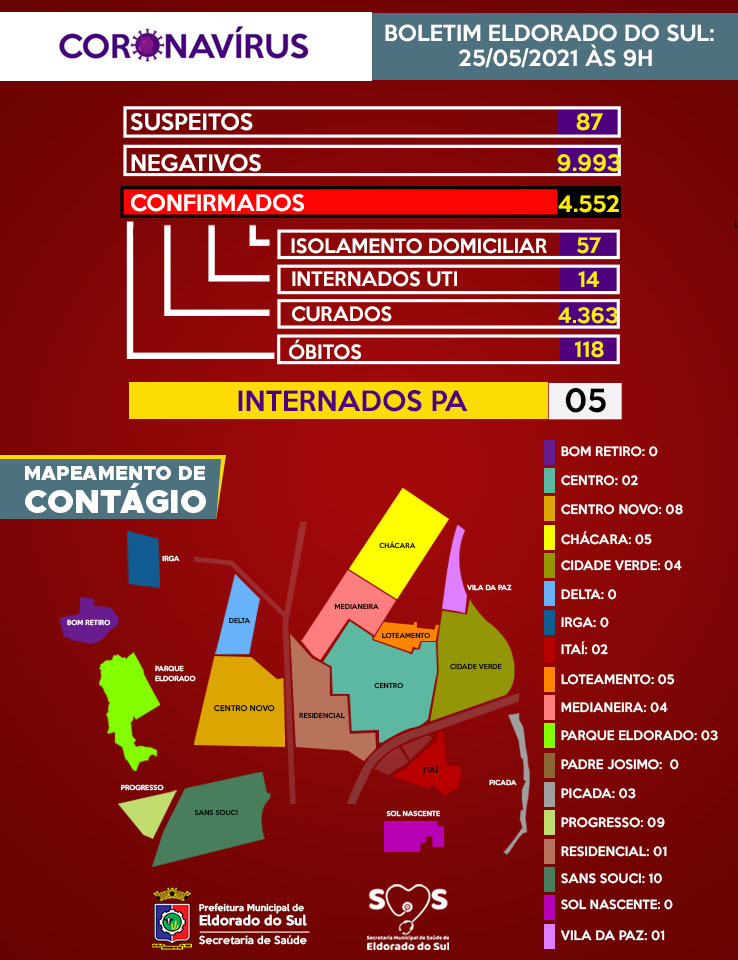 Card Boletim Coronavírus 25.05_